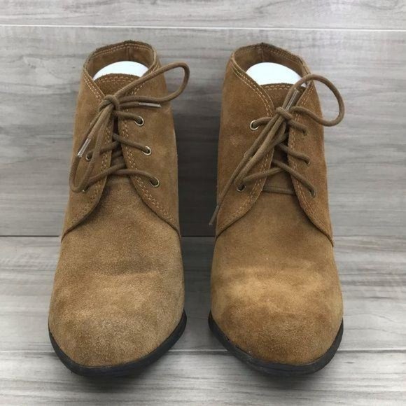 BCBGeneration Ankle Boots Women's 10 Paxxton Suede Brown Lace Up Booties - Picture 3 of 11